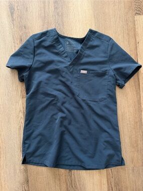FIGS Women's Navy V-Neck Scrub Top